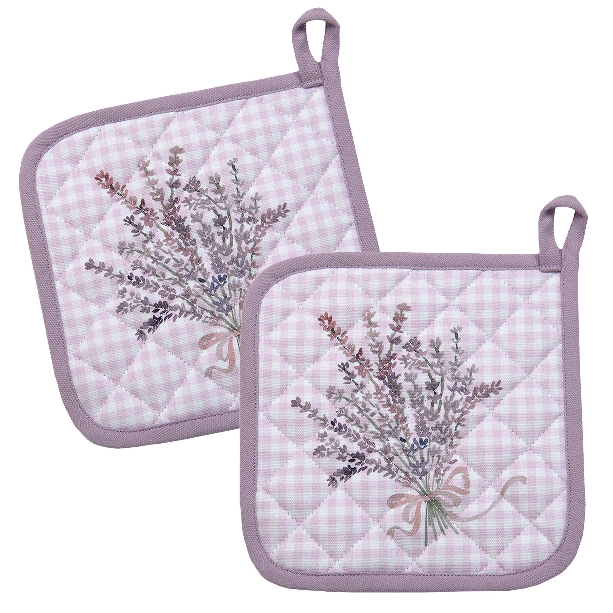 Clayre & Eef Topflappen Lavender Garden, (Set, 2-tlg., 2-teilig), hitzebest günstig online kaufen