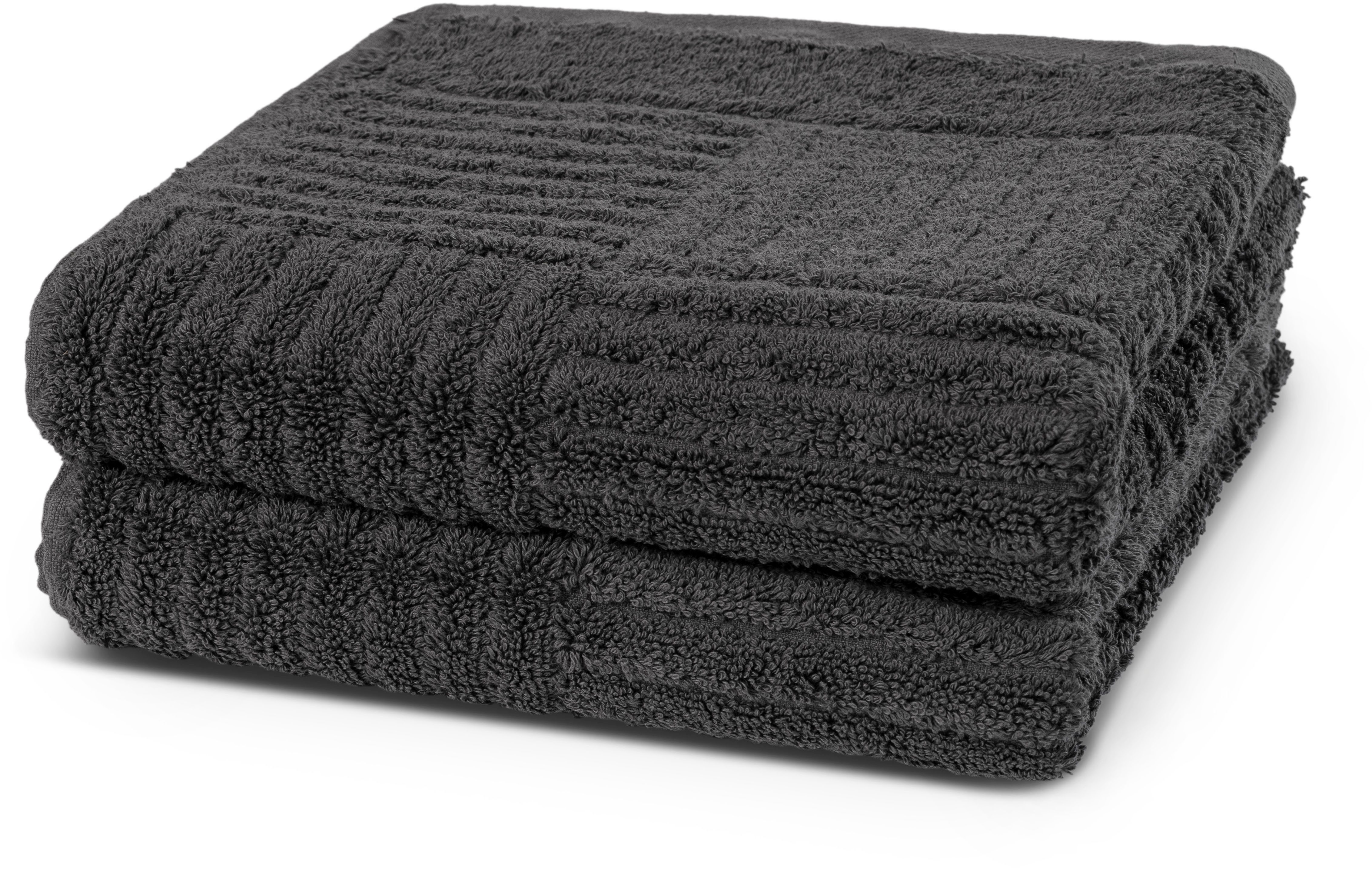 ROSS Handtücher CARRE, Frottier (Packung, 2-St), 100% Baumwolle, Rippenstru günstig online kaufen