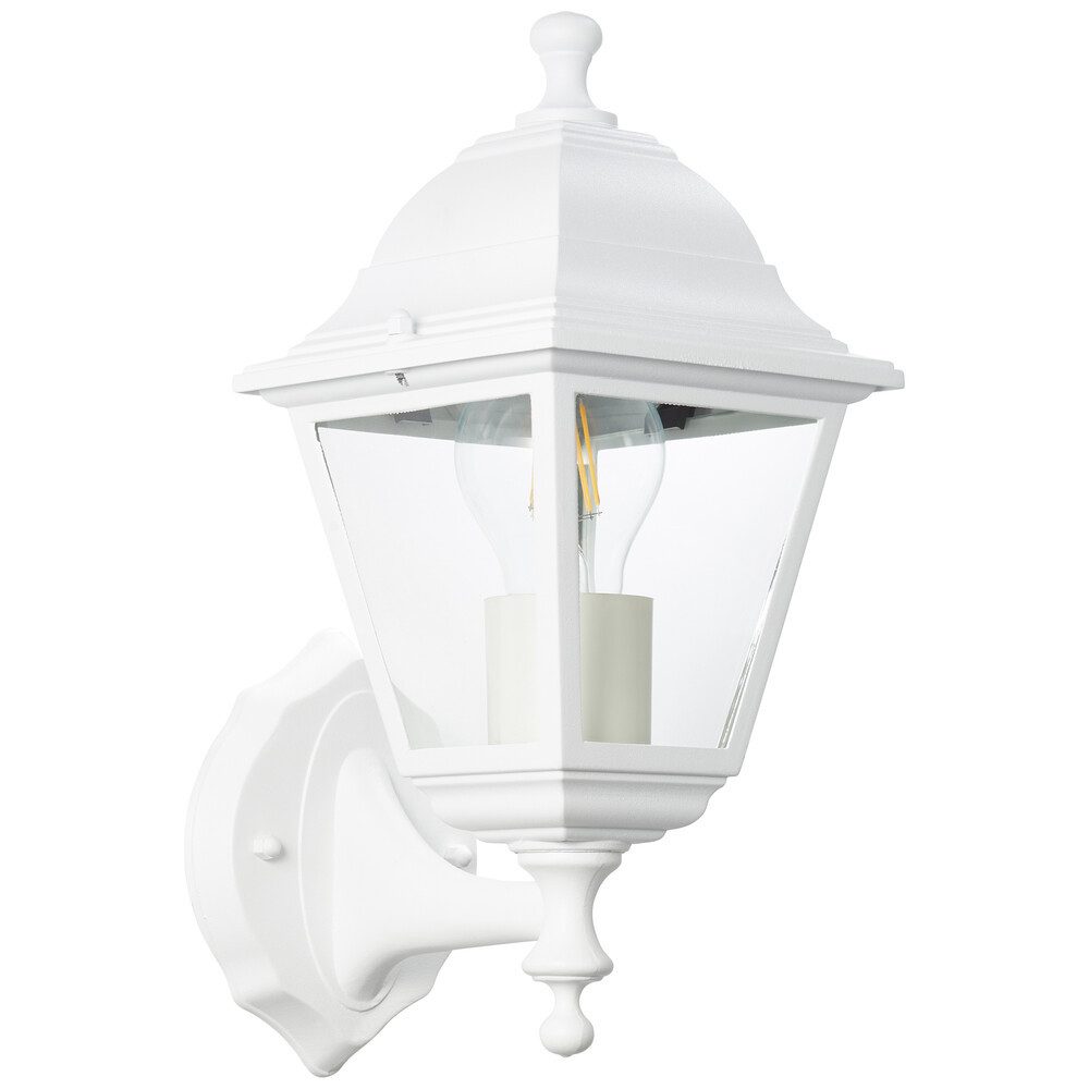 Brilliant Außen-Wandleuchte Glas, weiß, 60W, IP44, günstig online kaufen