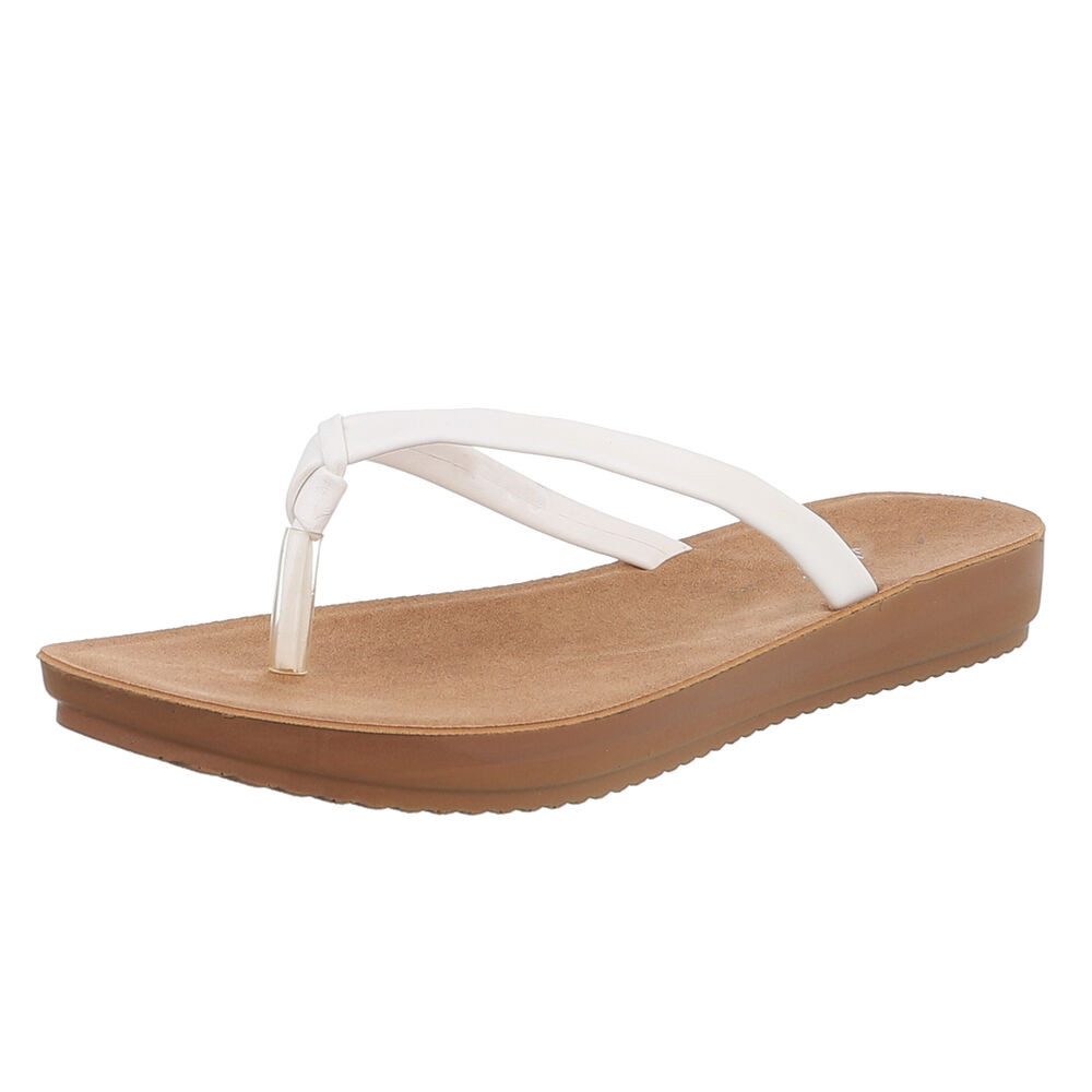 Ital-Design Bequeme Flip-Flops mit goldenen Details für den Sommer Zehentre günstig online kaufen