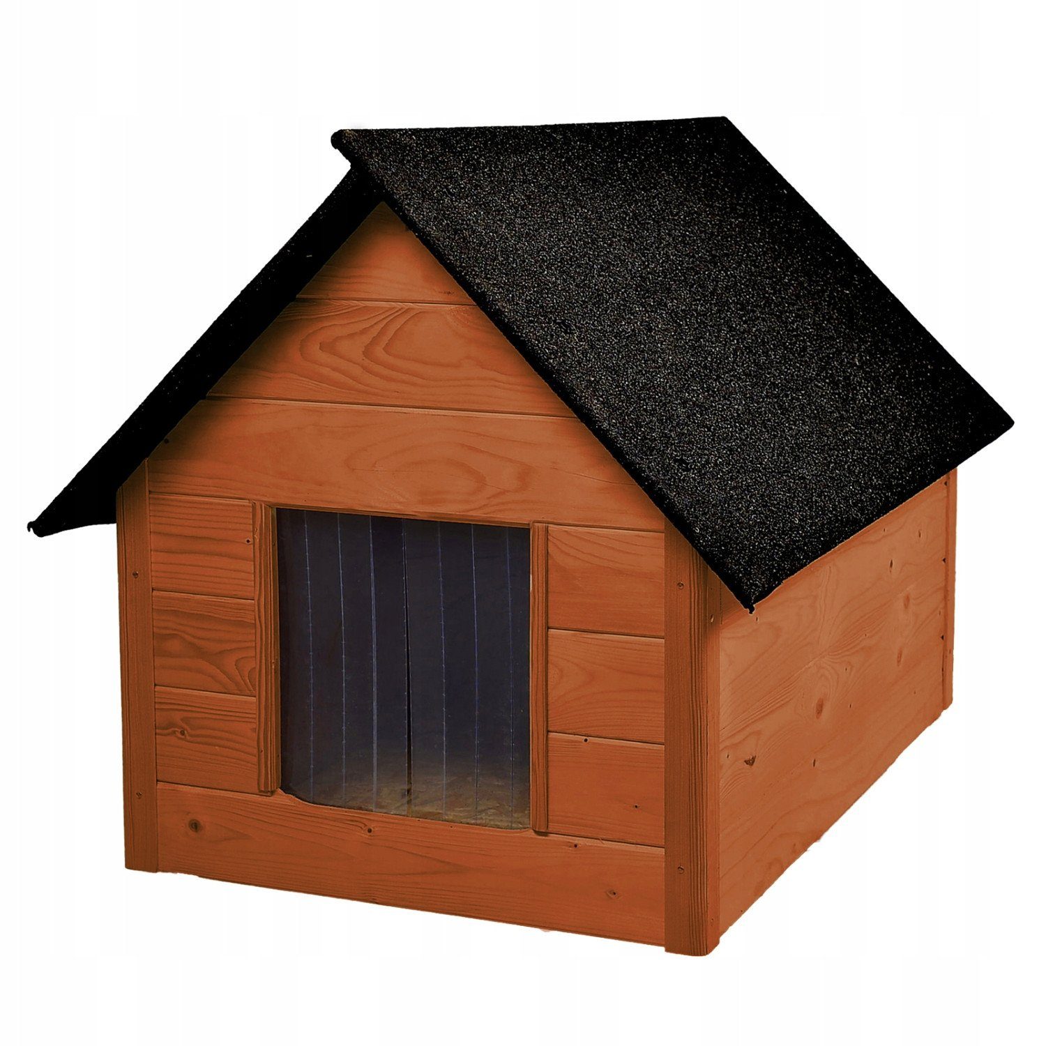 WOODOK Hundehütte, Große XL isolierte Hundehütte aus Holz 101x70 cm