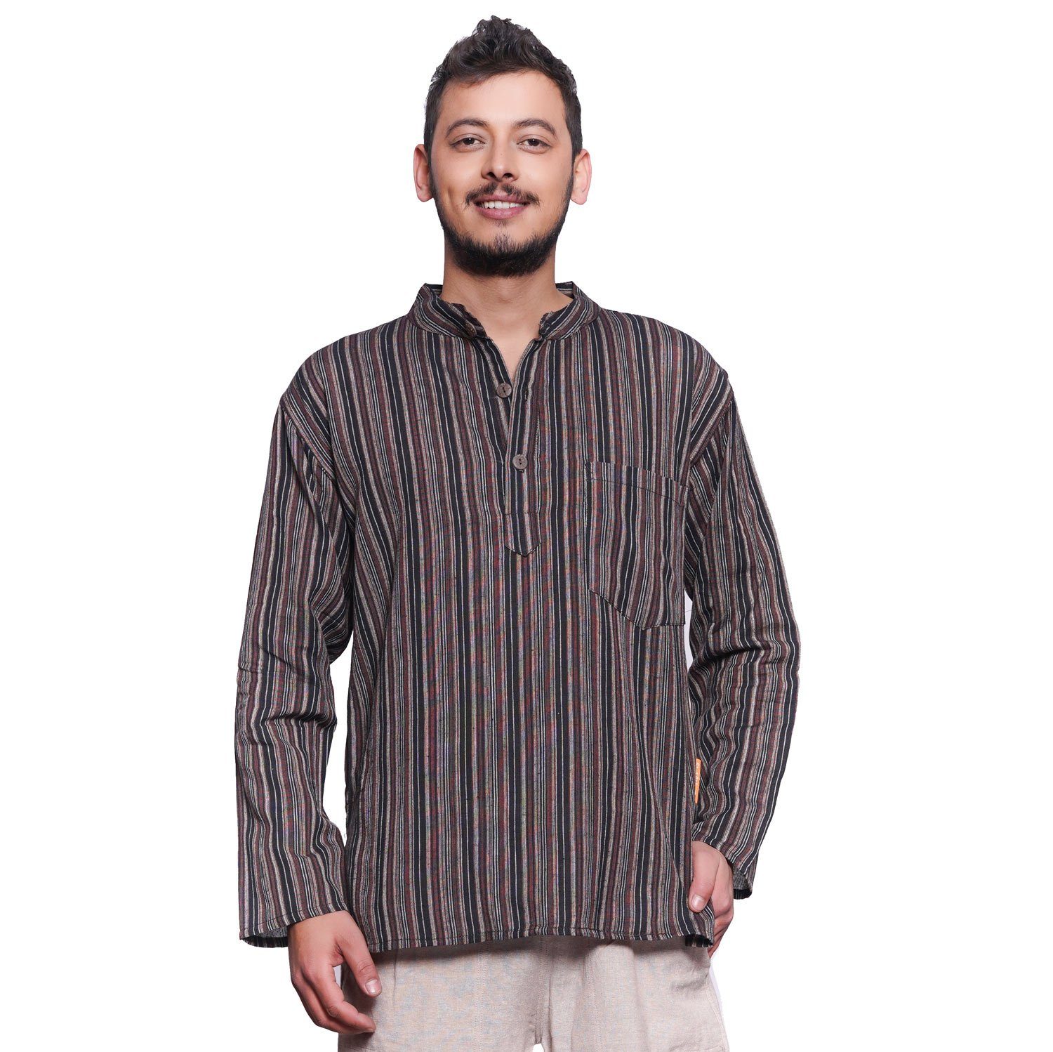 SIMANDRA Streifenhemd Herren Kurta Klassisch Gestreift günstig online kaufen