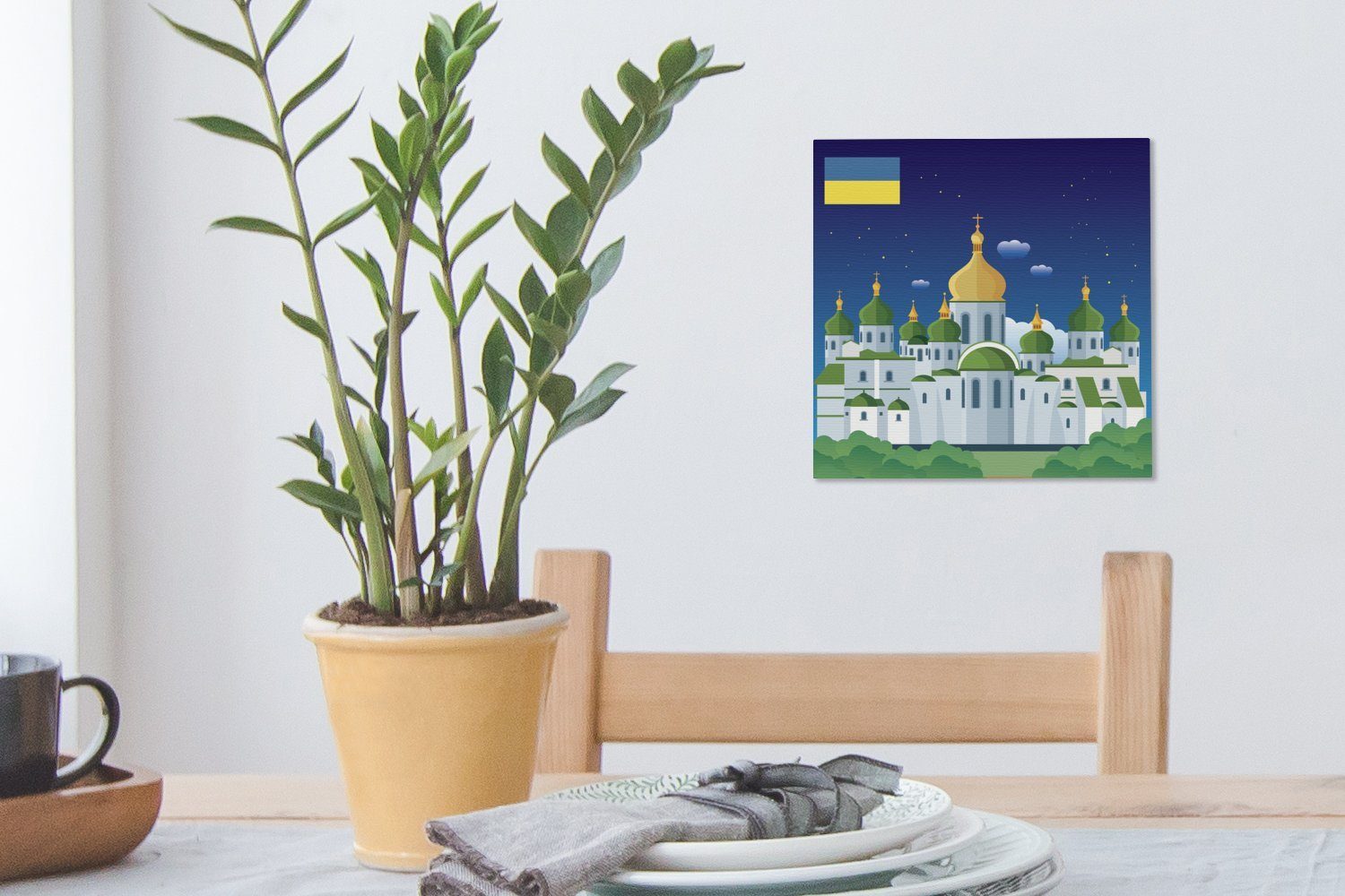 (1 Illustration Leinwand Schlafzimmer Kiew Wohnzimmer Kathedrale OneMillionCanvasses® der St), Ukraine, Leinwandbild von der in Bilder für