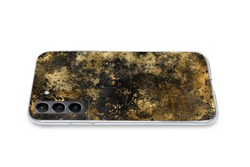 MuchoWow Handyhülle Gold - Schwarz - Luxus, Phone Case, Handyhülle Samsung Galaxy S21, Silikon, Schutzhülle