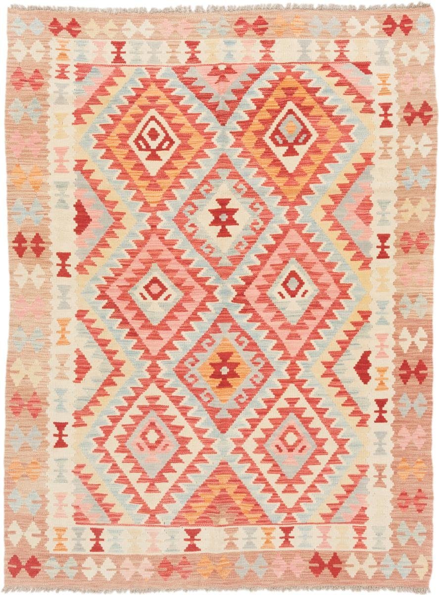 Orientteppich Kelim Afghan 148x198 Handgewebter Orientteppich, Nain Trading, rechteckig, Höhe: 3 mm