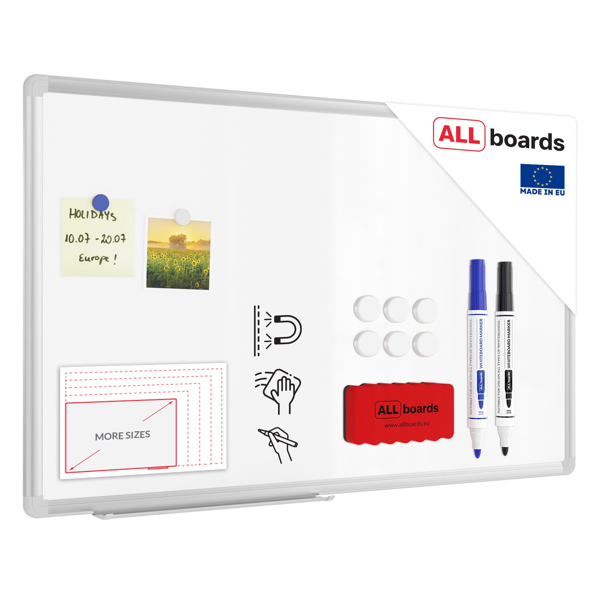ALLboards Magnettafel ALLboards Magnetisches Whiteboard Magnettafel Premium EXPO