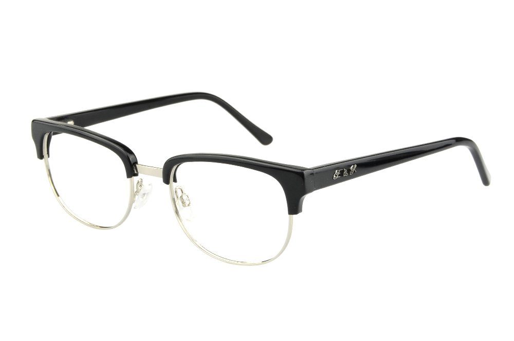 Edison & King Lesebrille Audrey, entspiegelt - Browbar-Brille im Retro-Style – Acetat mit Metall