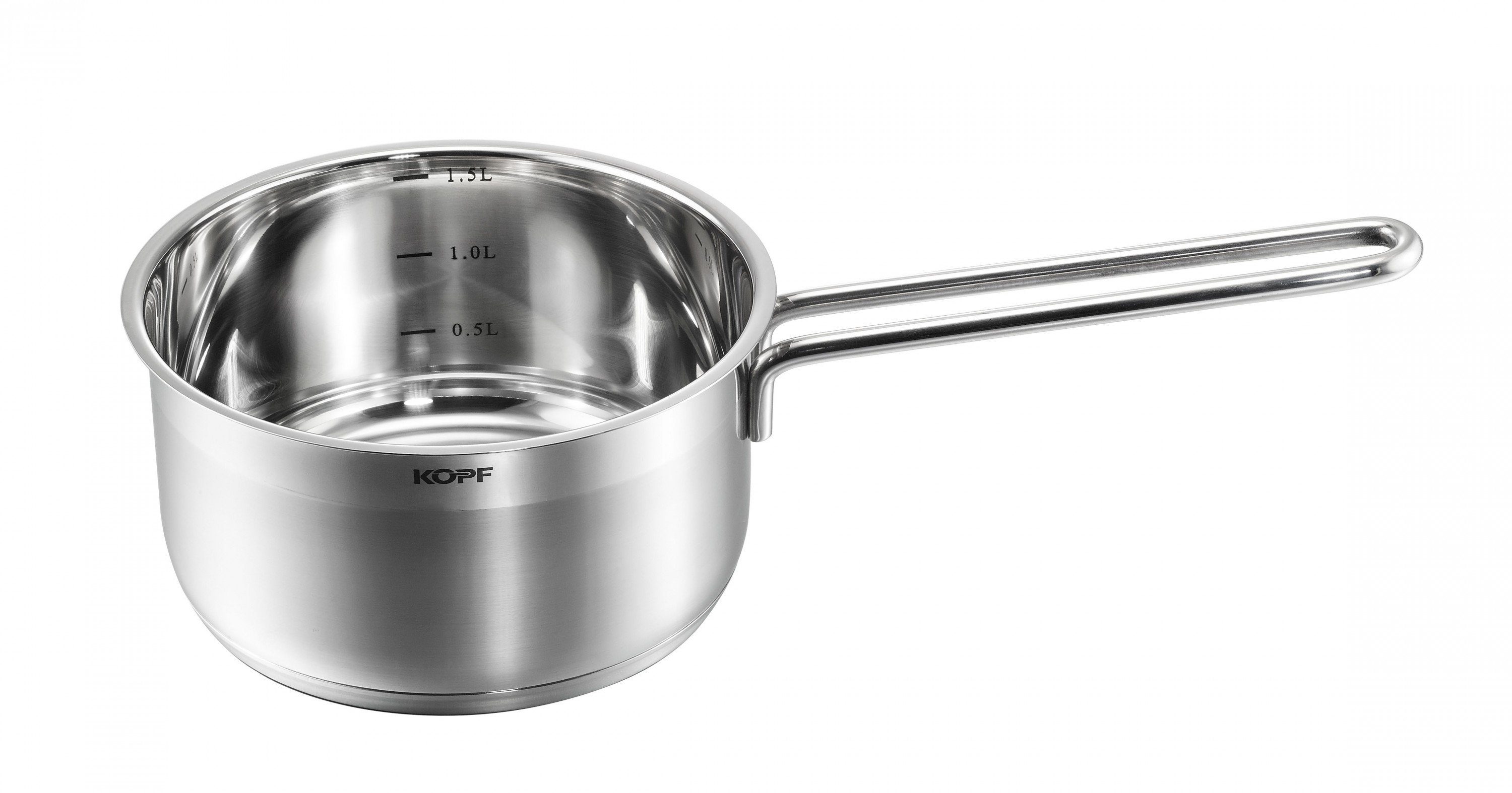 Kopf Kasserolle Josie, Edelstahl, 16 cm, Höhe 8,5 cm 1,5 Liter