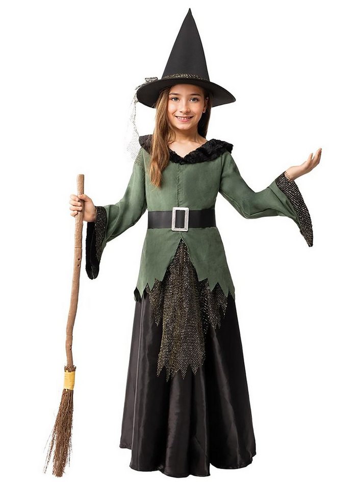 Funidelia Hexen-Kostüm Zauberhafte Hexe - Halloween Kostüm Kinder Mädchen, Hübsches und hochwertiges Kleid für jede Hexenzusammenkunft