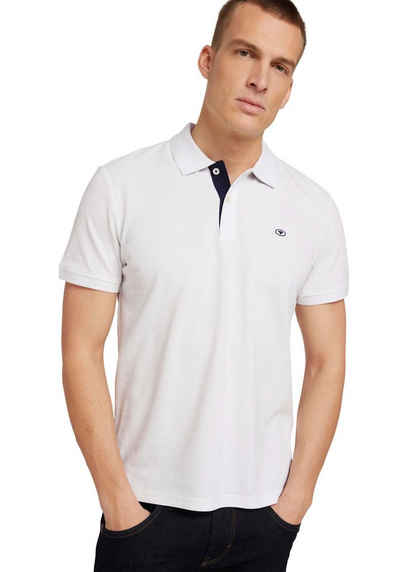 TOM TAILOR Poloshirt mit Knopfleiste und Logo