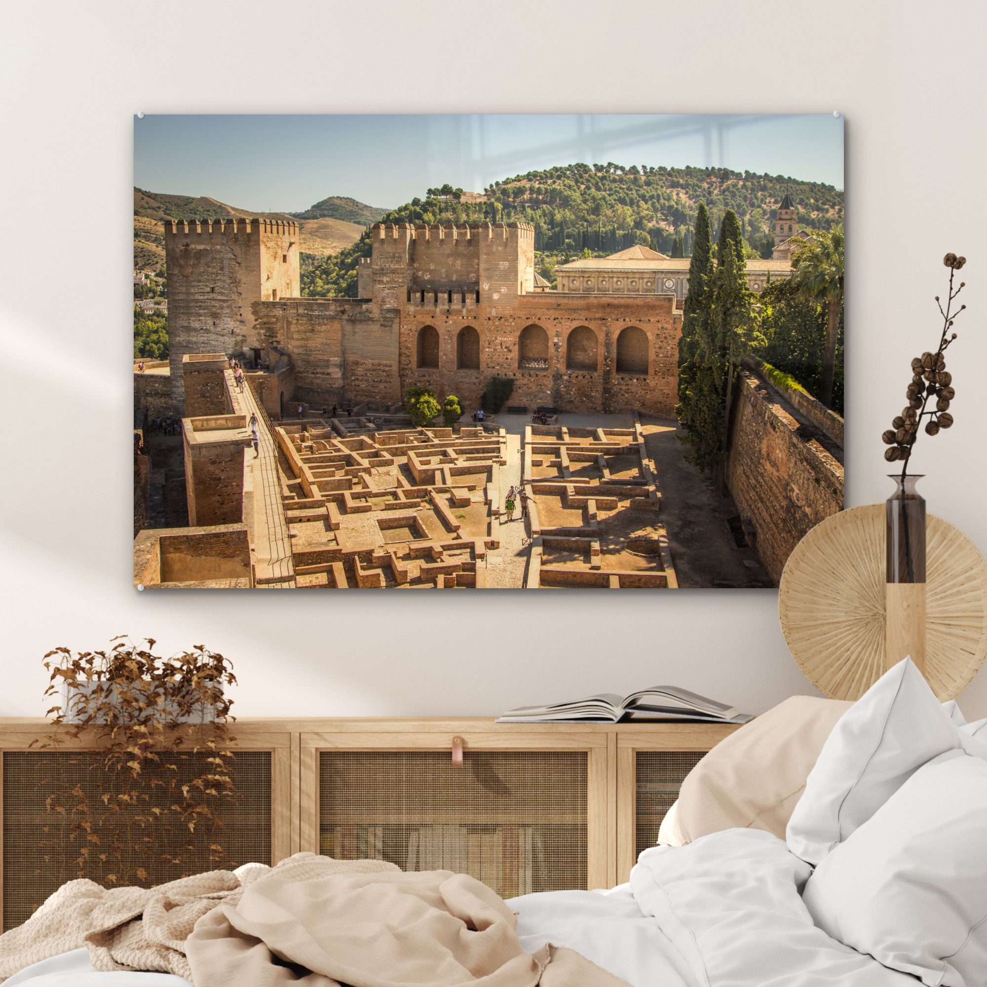 MuchoWow Acrylglasbild Platz der Waffen der Granada, in Alhambra Acrylglasbilder & St), Wohnzimmer Schlafzimmer (1