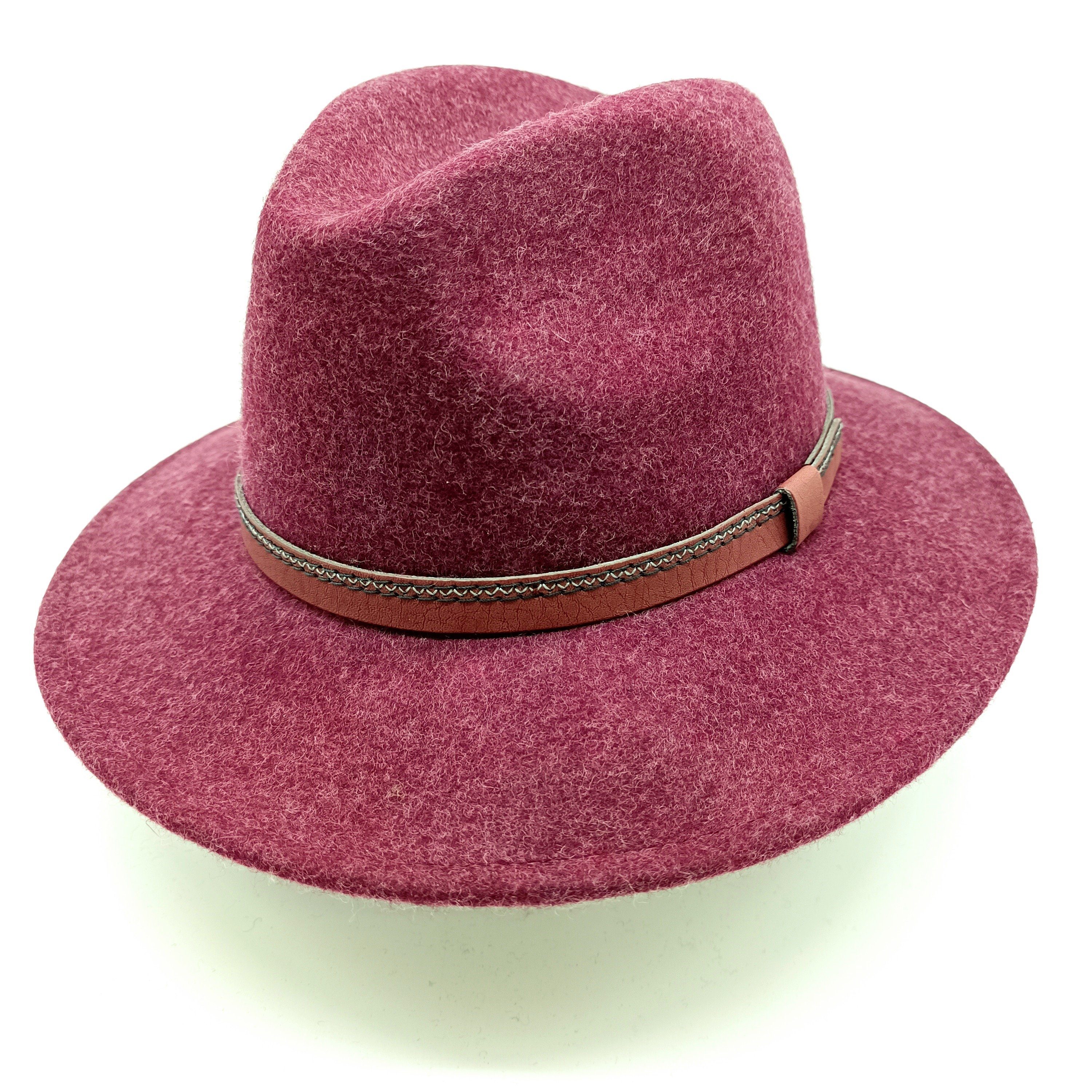 Fiebig Filzhut Wollfilz Traveller bordeaux