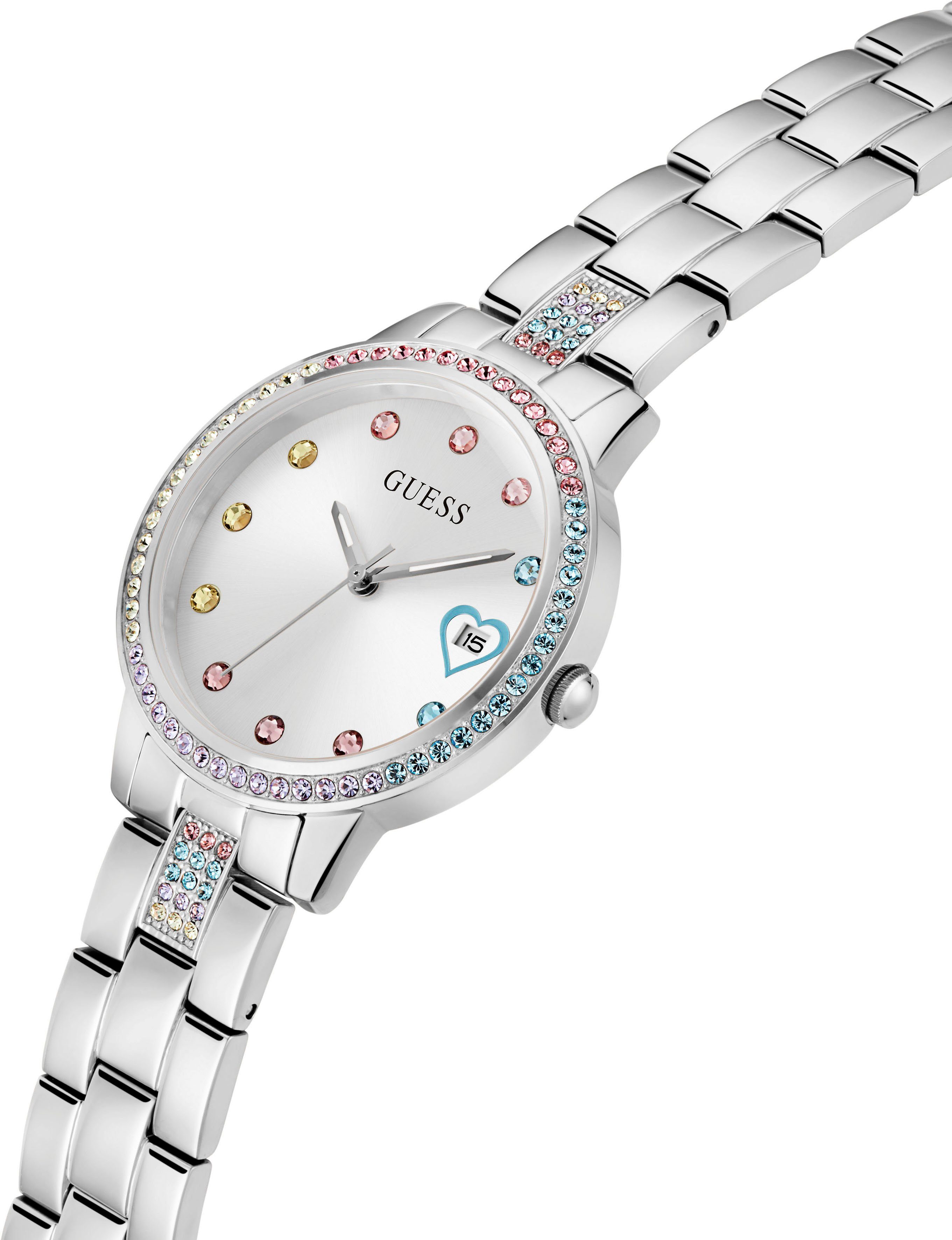 Guess Quarzuhr THREE OF HEARTS GW0657L1, günstig online kaufen
