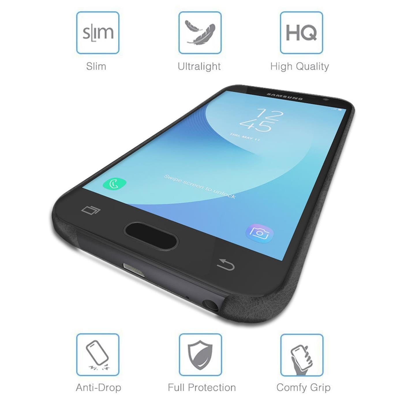 CoolGadget Handyhülle Backcover Schutzhülle für Samsung Galaxy J7 2017 5,5 Zoll, Ultra Slim Handy Hülle für Samsung J7 2017 Case Bumper