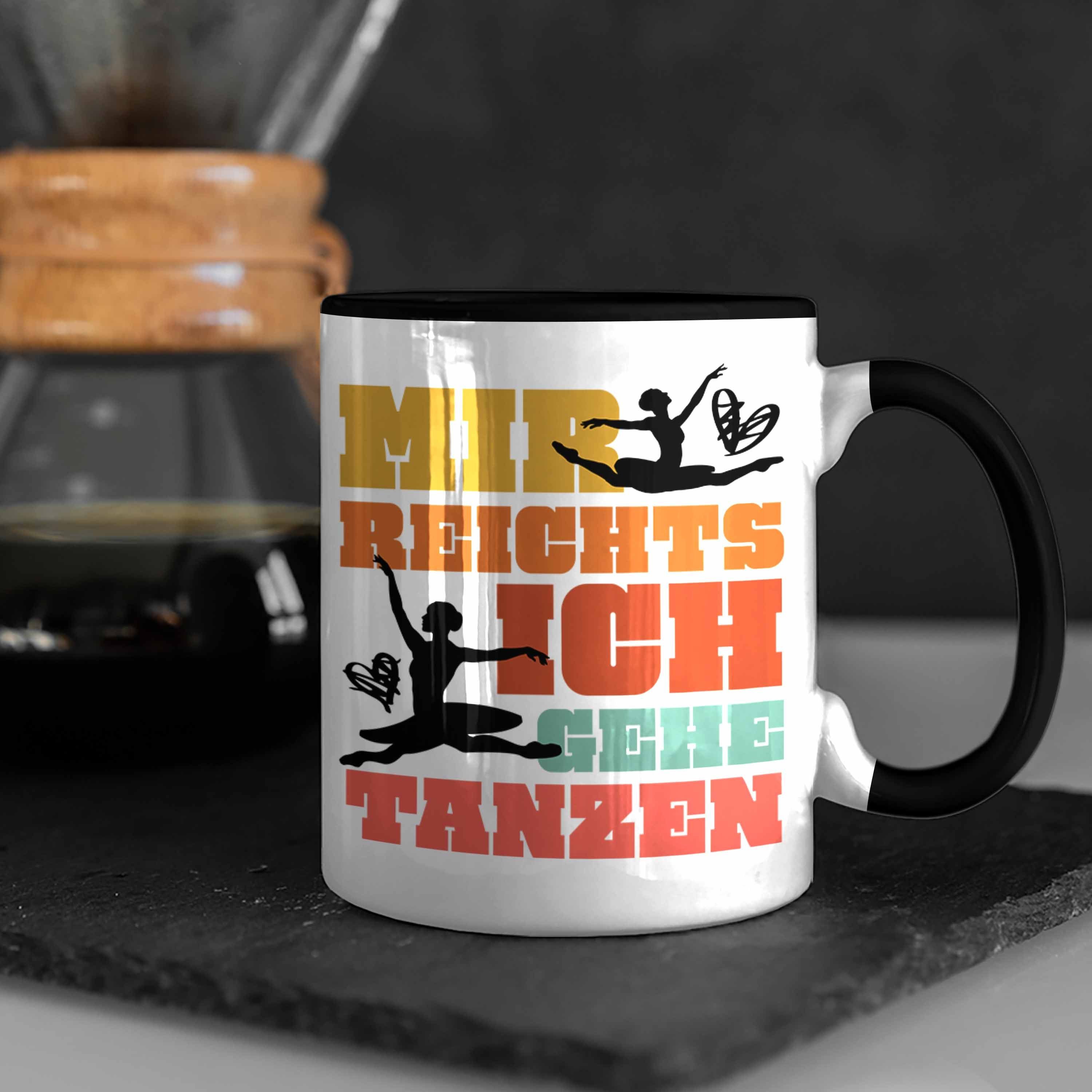 Trendation - Schwarz Mädchen Trendation Geschenkidee Ballerina Tanzen Geschenk Ballett Tänzerin Frauen Kaffeetasse Tasse Tasse