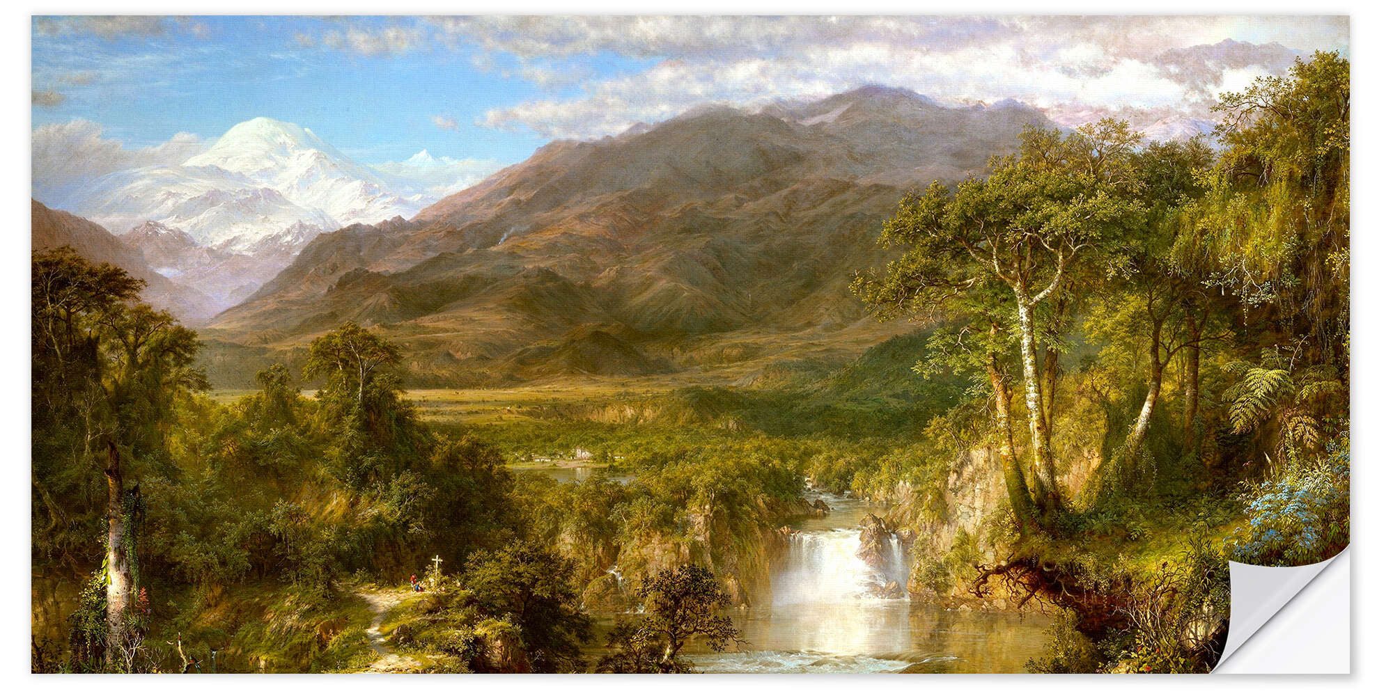 Posterlounge Wandbild Herzen der Anden, Frederic Edwin Church, erhältlich als Poster, Leinwandbild, Wandsticker oder Acrylglasbild