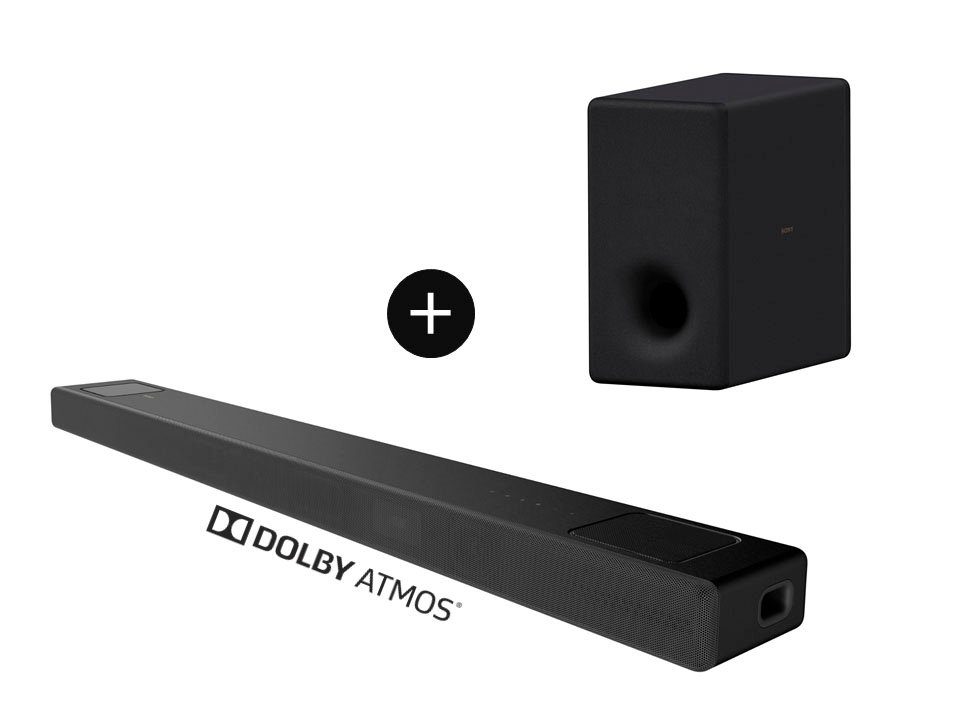 Sony HT-A5000 Premium + SA-SW3 Subwoofersystem - 5.1.2 Soundbar (360°  Spatial Sound Mapping-Technologie, Acoustic Center Sync) | Subwoofer