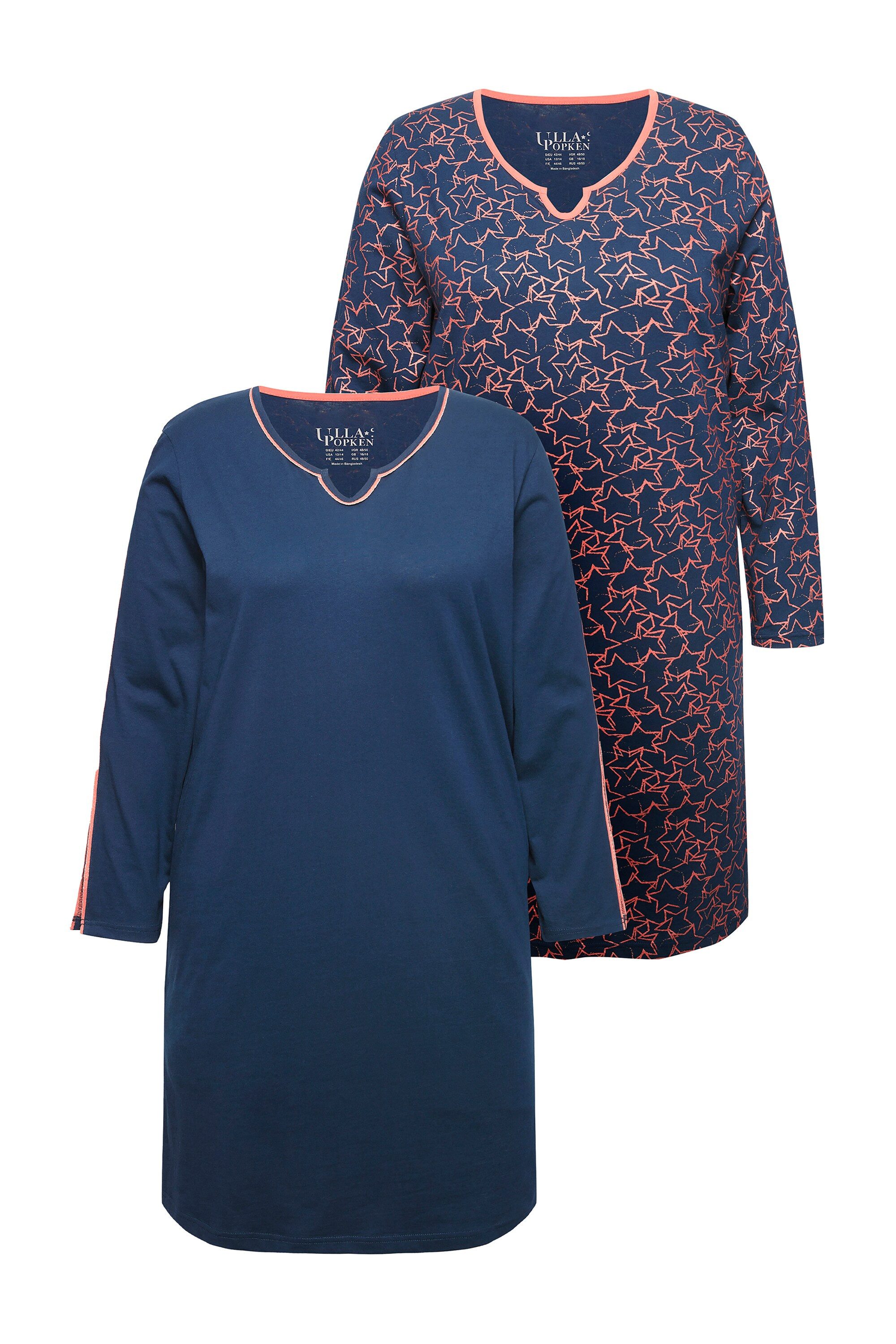 Ulla Popken Bigshirt Bigshirts 2er-Pack Sterne günstig online kaufen