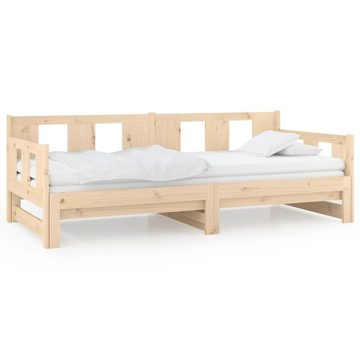 furnicato Bett Tagesbett Ausziehbar Massivholz Kiefer 2x(90x190) cm