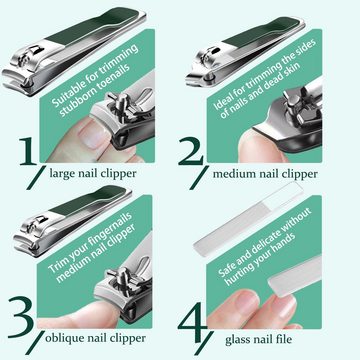 GOOLOO Nagelknipser Nagelknipser-Set profession Nagelknipser für Baby, Kinder, Erwachsene