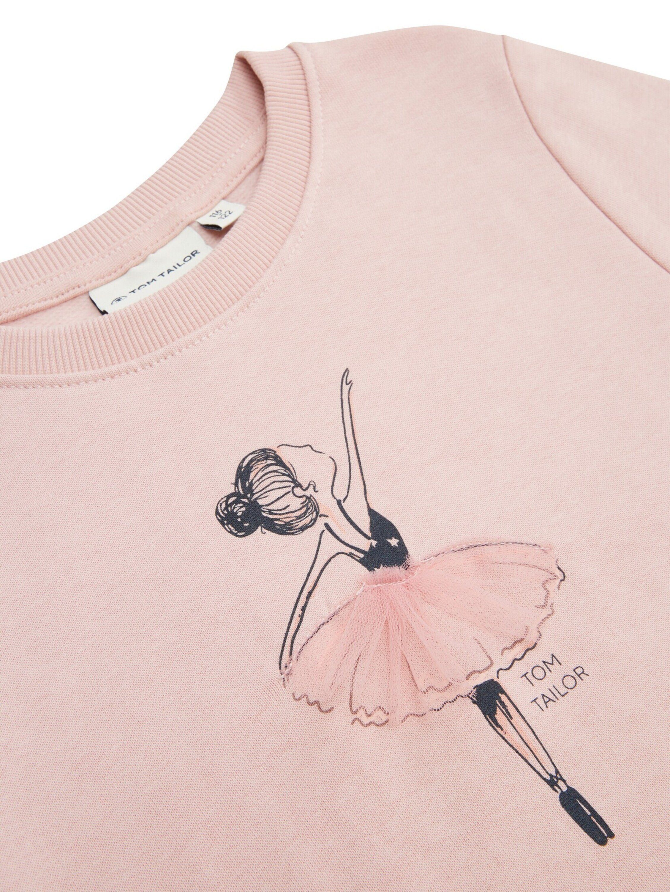 TOM TAILOR Sweatshirt (1-tlg) Details Plain/ohne Twinkle Pink