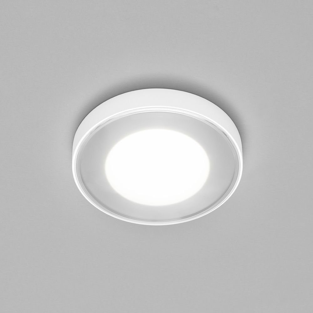 click-licht LED Deckenleuchte LED Deckeneinbaustrahler Lug in Weiß-matt und Transparent 7W 805lm, keine Angabe, Leuchtmittel enthalten: Ja, fest verbaut, LED, warmweiss, Deckenlampe, Deckenbeleuchtung, Deckenlicht
