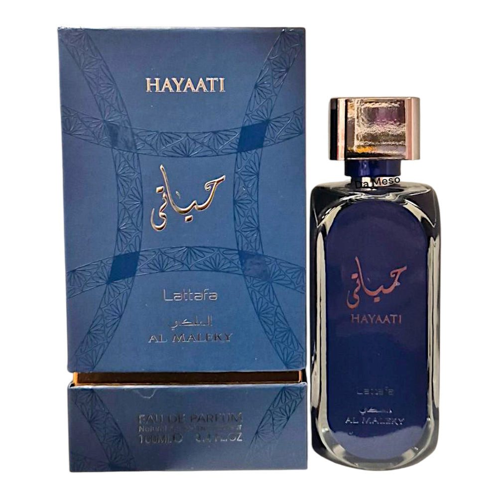 Lattafa Duft-Set Hayaati Al Maleky Eau de Parfum 100ml + Parfümzerstäuber (leer) Set