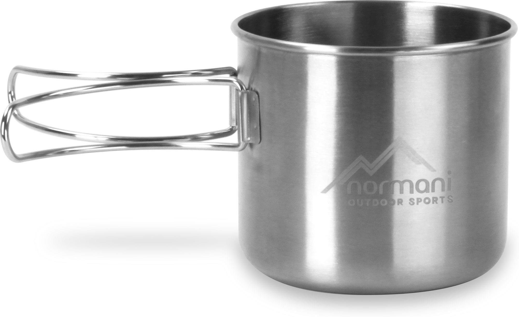 normani Becher Edelstahltasse mit Klappgriff Colorado, Edelstahl, Campingtasse aus Edelstahl