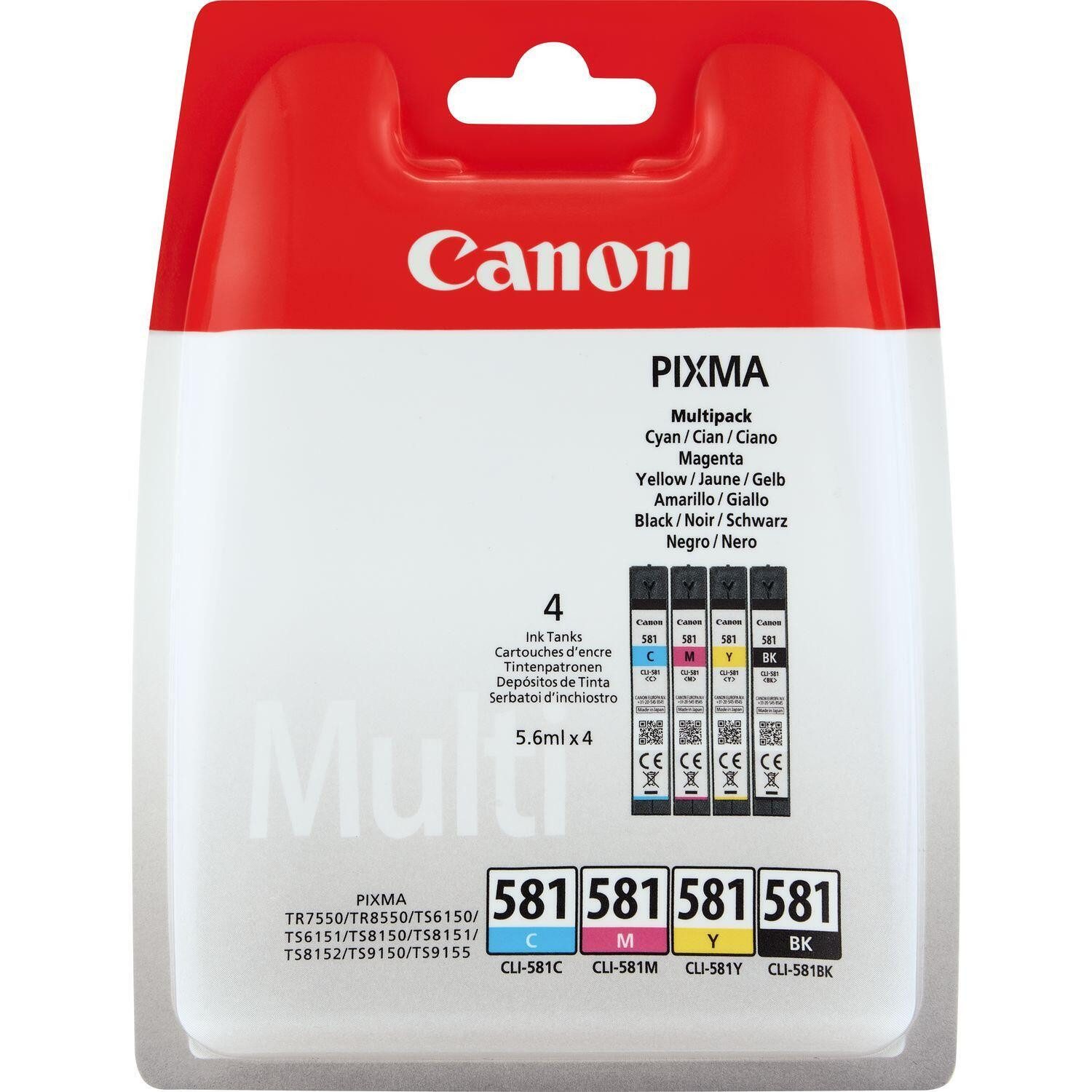Canon CLI-581 Druckerpatronen 4er Multipack Tintenpatrone