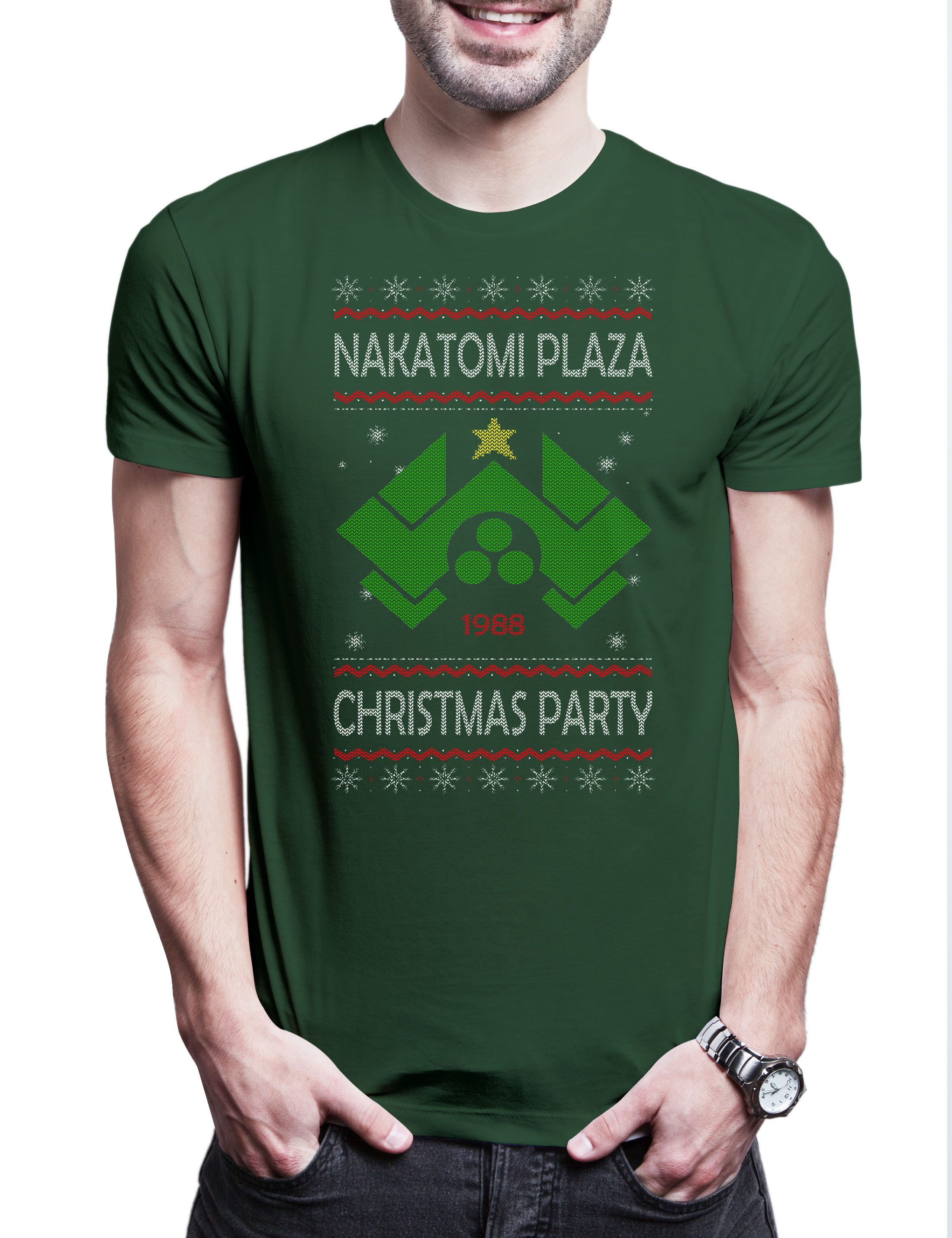 Print-Shirt Nakatomi Plaza Christmas Herren T-Shirt Merry Hard Santa Die Langsam