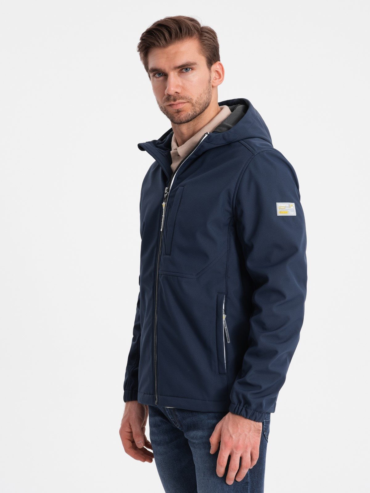 OMBRE Softshelljacke Herrenjacke SOFTSHELL mit Fleece-Futter günstig online kaufen