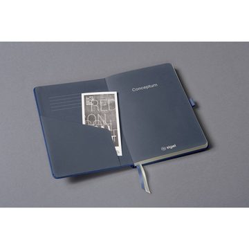 Sigel Notizbuch Notizbuch - liniert - ca. A5 - - Hardcover - 194, Hardcover, Gummibandverschluss, Stiftschlaufe