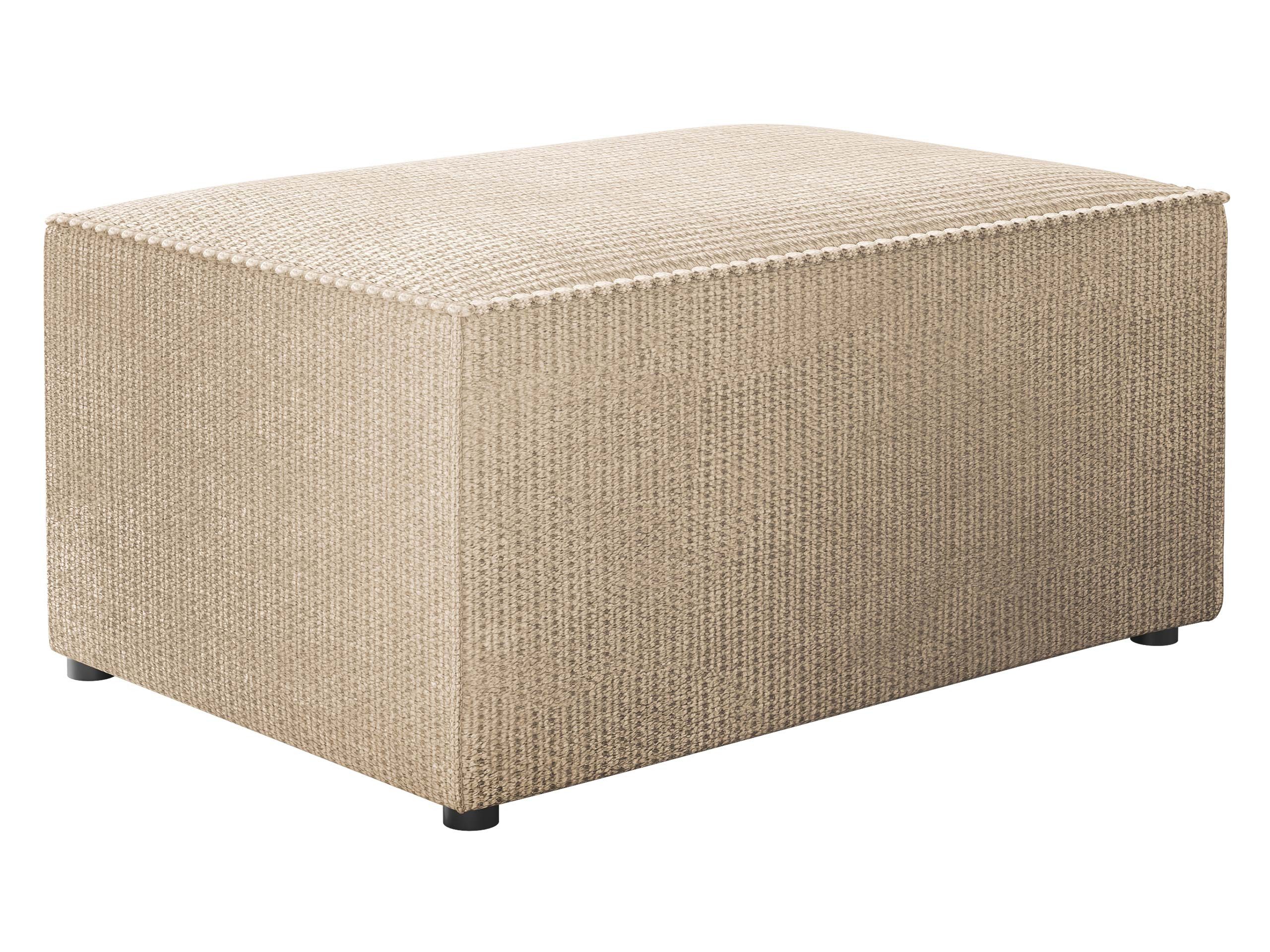 MIRJAN24 Polsterhocker Karl, 60x45x38 cm, Schwarze Füße