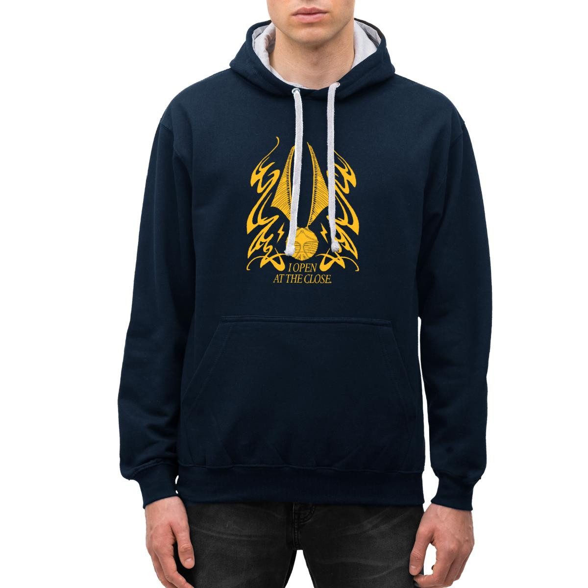 Hoodie Harry Potter Goldener Schnatz I Open At The Close Unisex Kontrast Hood