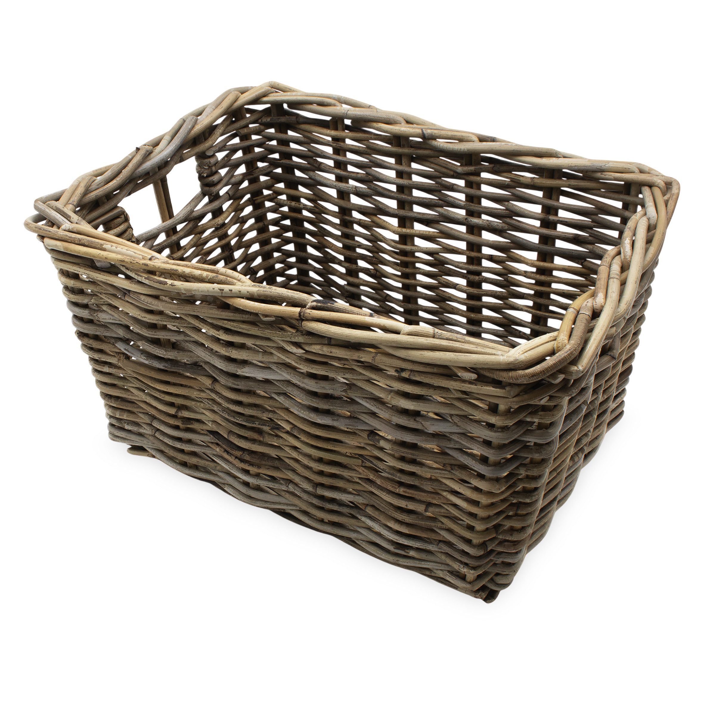 Spetebo Aufbewahrungskorb Rattan Aufbewahrungkorb rechteckig shabby günstig online kaufen