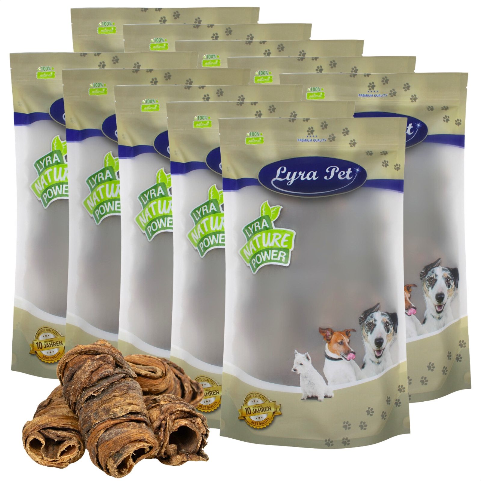 Lyra Pet 10 kg Lyra Pet® Wrap aus Rinderlunge und Strossen Rind