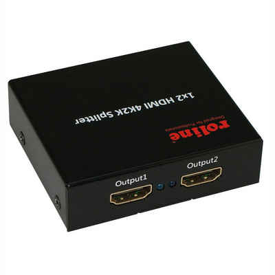 ROLINE HDMI Video-Splitter, 2fach Audio- & Video-Adapter