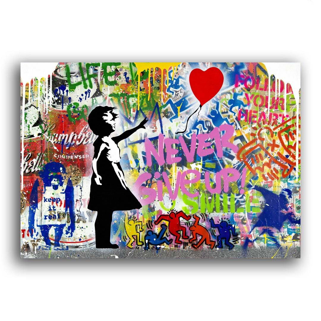 Wandbild Never Give Up No. 1