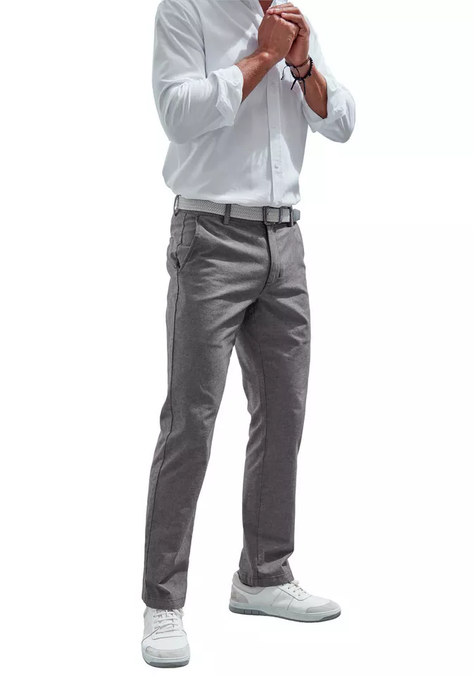 John Devin Chinohose Regular-fit, lange Oxford Hose aus elastischer Baumwoll-Qualität, in 3 Längen: 30 & 32 & 34