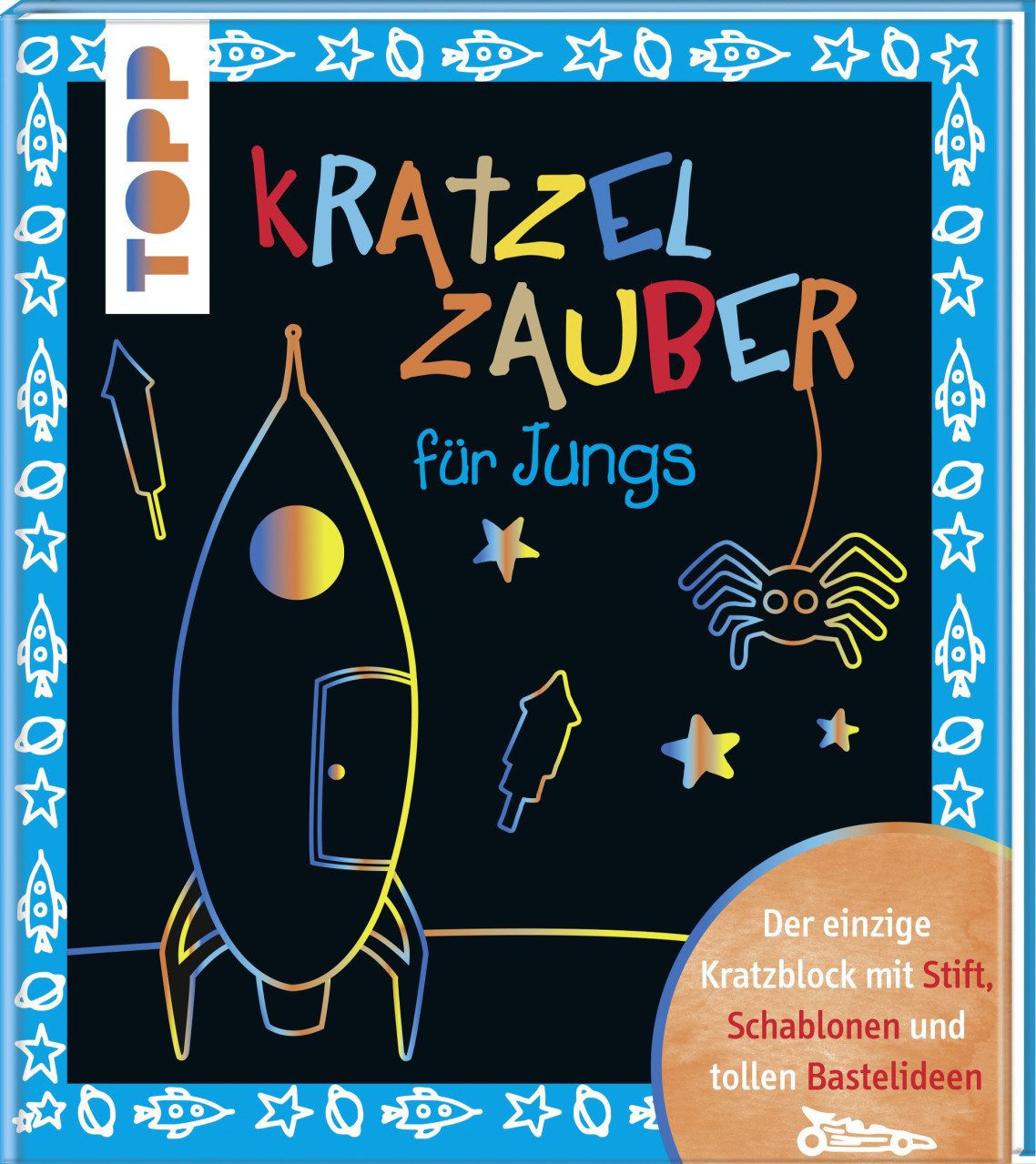 TOPP Kreativ Malbuch Kratzelzauber für Jungs