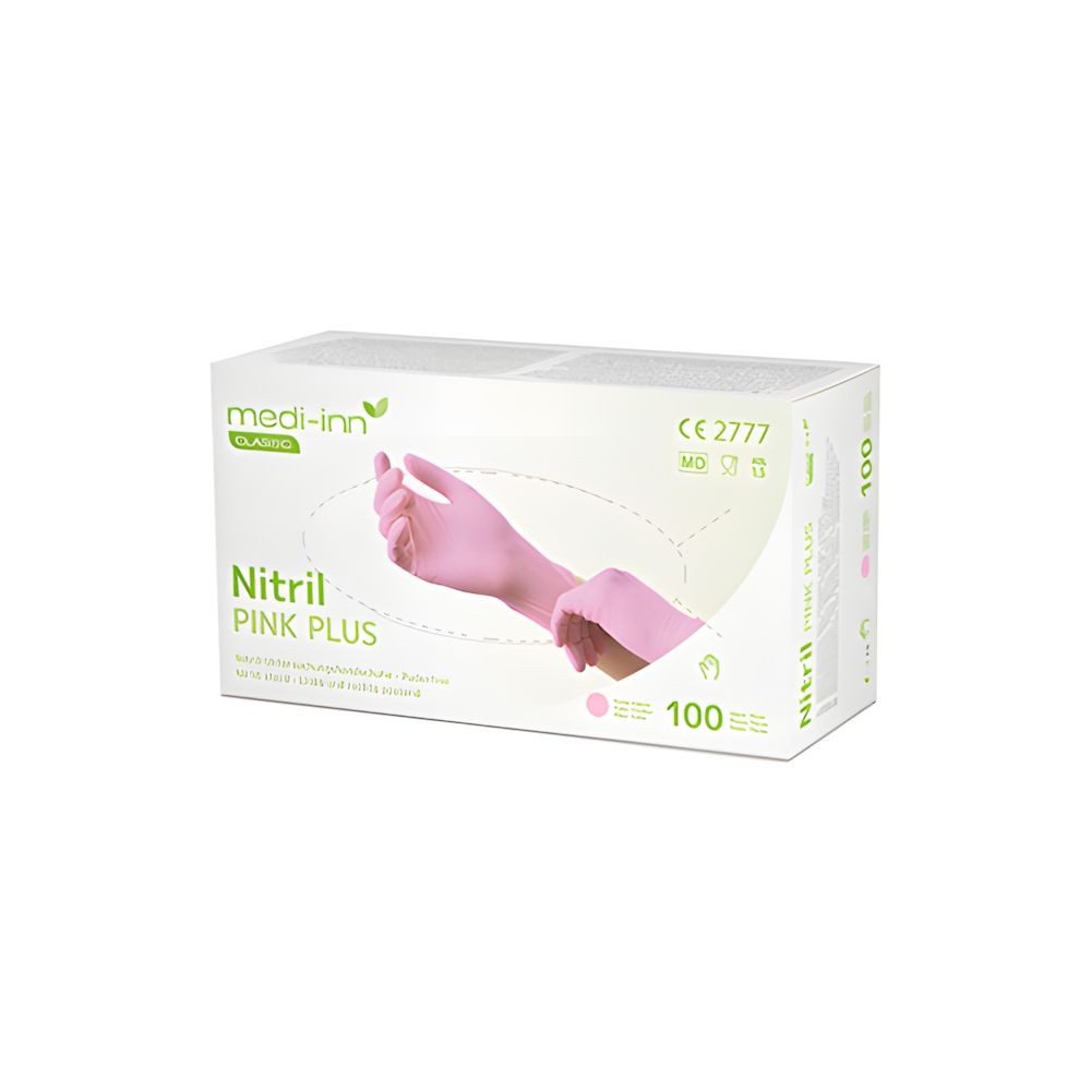 Medi-Inn Einweghandschuhe 1000x Classic Handschuhe Nitril puderfrei pink Pink Plus Größe M