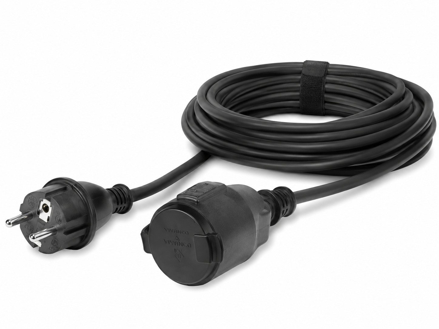Vivanco VIVANCO SKV 5B Verlängerungskabel 5 m IP44 Schwarz TV-Kabel, VIVANCO SKV 5B: Praktisches Verlängerungskabel für den täglichen