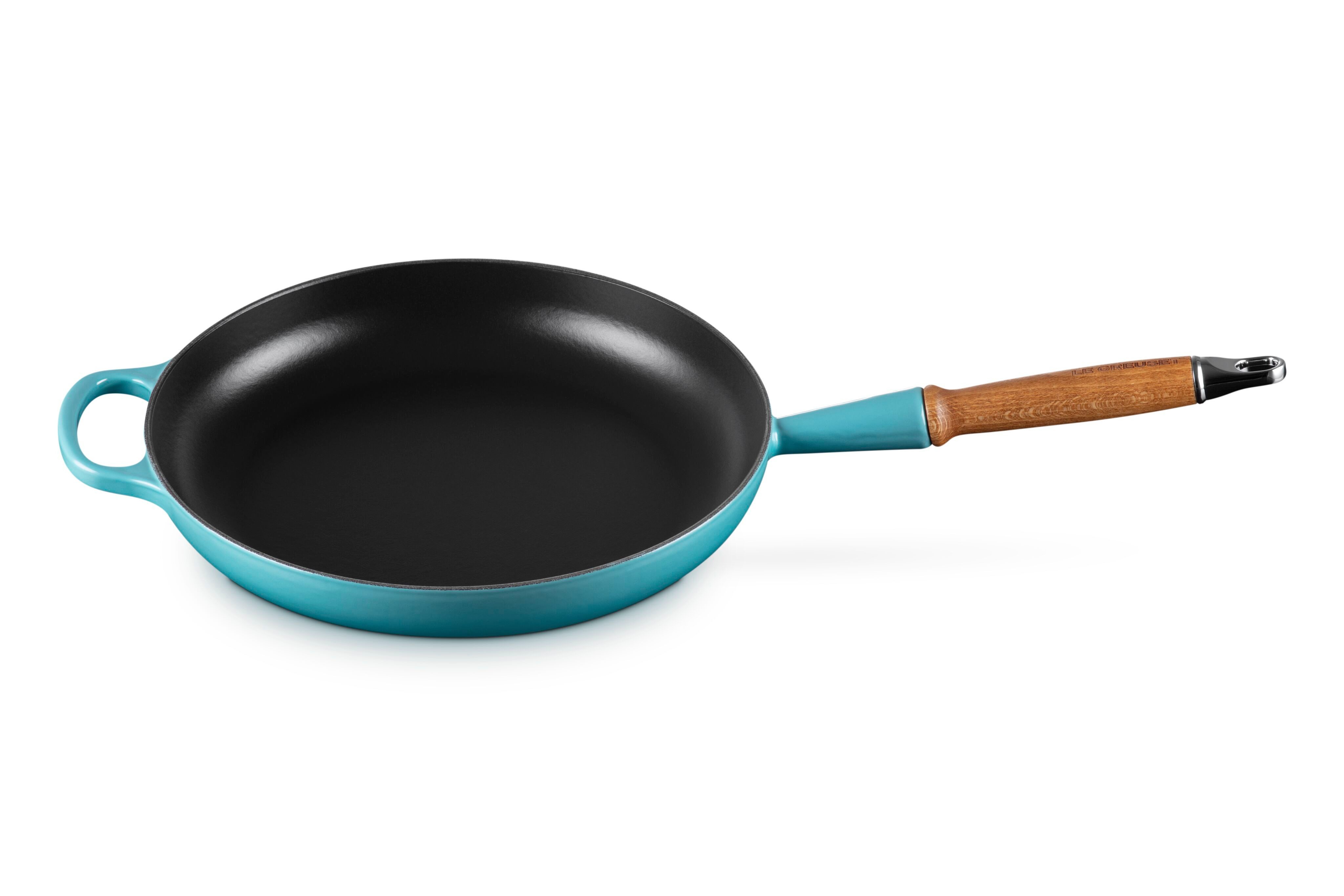 LE CREUSET Bratpfanne Signature Gusseisen mit Holzgriff, Gusseisen, 28 cm Karibik, 20258281700422