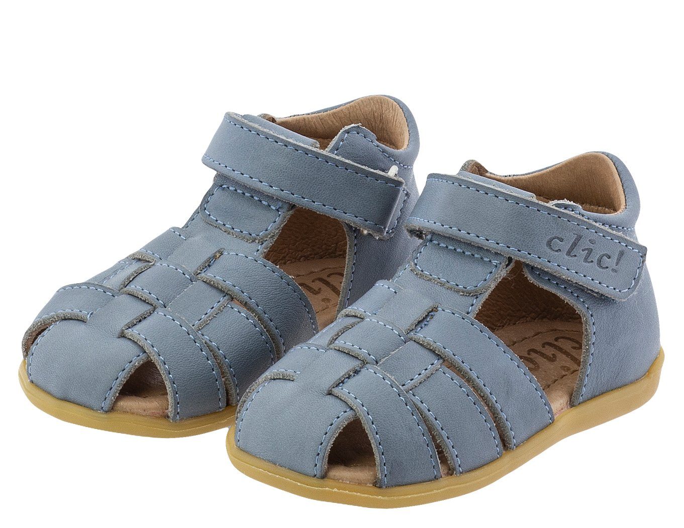 Clic Clic Sandalen Jungen Lauflernschuhe Leder Blau 9737 Sandalette