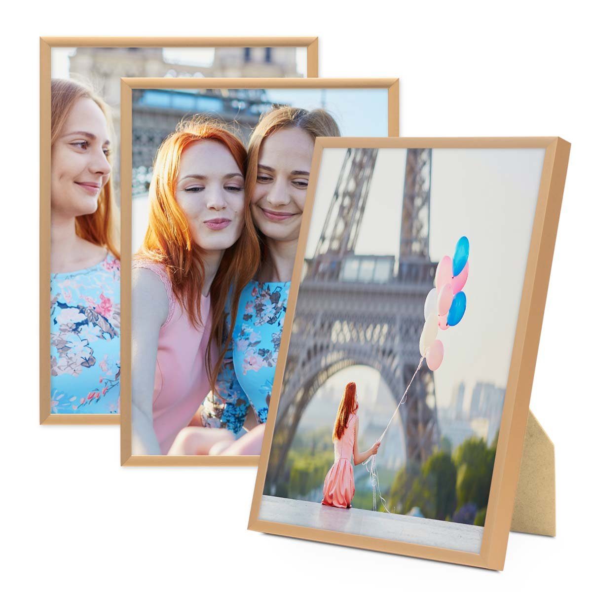 PHOTOLINI Bilderrahmen 3er Set Aluminium Modern günstig online kaufen