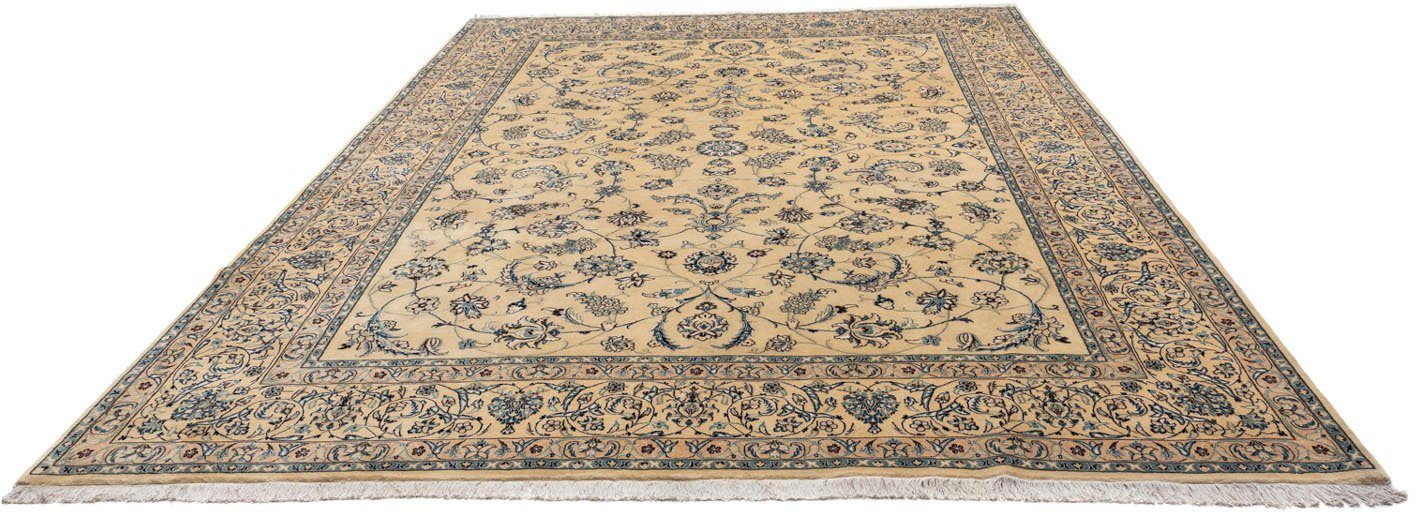 Wollteppich Nain 9la Blumenmuster Marrone chiaro 343 x 247 cm, morgenland, rechteckig, Höhe: 6 mm, Unikat mit Zertifikat | Kurzflor-Teppiche