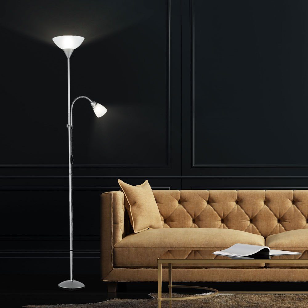 Reality Leuchten Deckenfluter, Leuchtmittel nicht inklusive, Design Steh Leuchte Decken Fluter Flexo Arm Lese Lampe