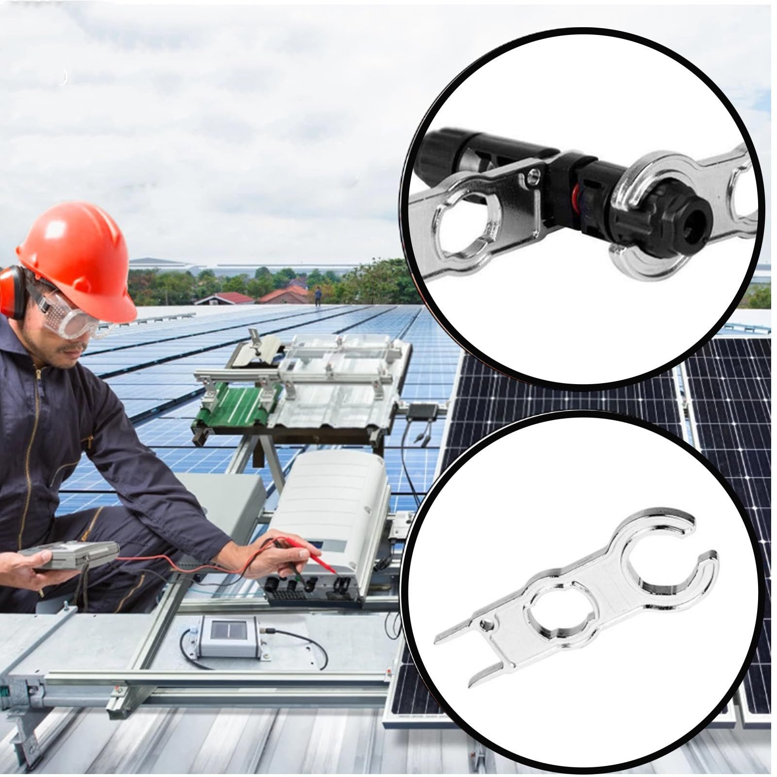 FOUORTUNATE-BEE Stiftschlüssel 2X Solarschlüssel PV Werkzeug für Solar Kabelverbinder MC4 (2 St), PV Montageschlüssel für Solarpanel Kabel Stecker Installation – Bild 5 von 5