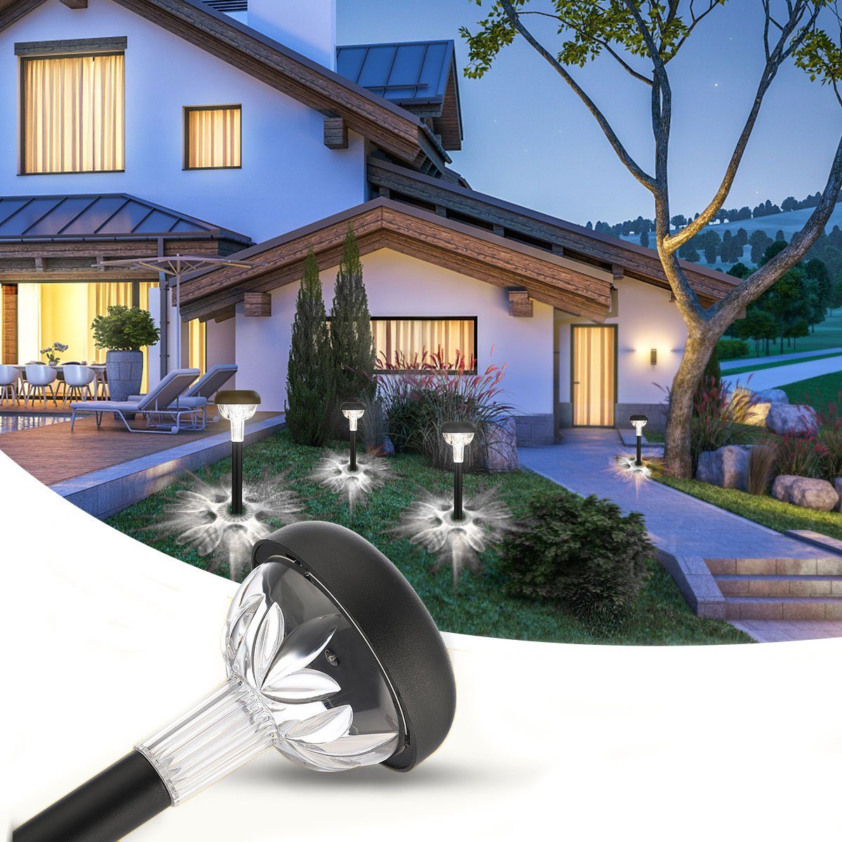 oyajia LED Solarleuchte 6 Stück LED günstig online kaufen