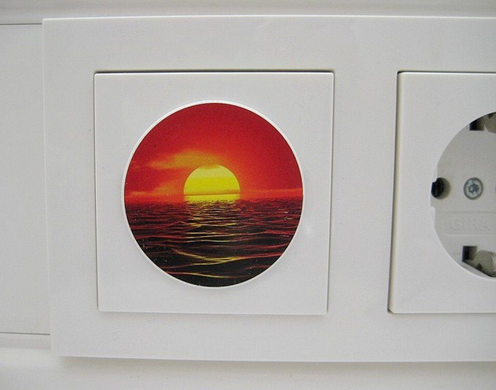 STECKEL Wanddekoobjekt Stück Abdeckung - Steckdosen Sonne DEKO-STECKEL® DS-412 4 -